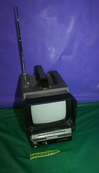 Panasonic Mini TV Television TR - 5040 P Vintage 1980 Black And White 2