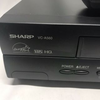 Sharp VC - A560 Vhs Vcr Player/Recorder With Remote 2