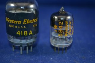 Audio Vacuum Tubes (1) Western Electric 418A (1) Western Electric 5842 2