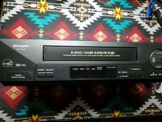 Sharp " Picture " Vc - A410u Vcr Vhs Recorder Player/ 4 Head,  19 Micron