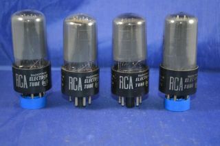 (1) Strong Testing Match Quad Of Rca Dark Glass 6v6 Audio Vacuum Tubes