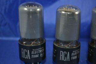 (1) Strong Testing Match Quad Of RCA Dark Glass 6V6 Audio Vacuum Tubes 2