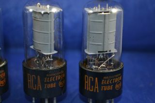 (1) Strong Testing Quad Of RCA 6V6 Audio Vacuum Tubes 3