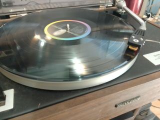 Vintage Pioneer Pl - 12ac Turntable With Audio - Technica Stylus For Restoration
