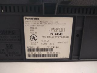 Panasonic Omnivision PV - 9450 VCR 4 - Head HiFi Stereo VHS Player Recorder 3