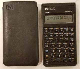 Hewlett Packard HP - 20S Programable Scientific Calculator & Soft Case Work 2