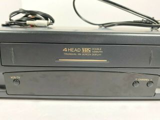 Quasar VHQ540 VCR VHS Player Recorder With Remote And AV Cable 2