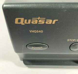Quasar VHQ540 VCR VHS Player Recorder With Remote And AV Cable 3