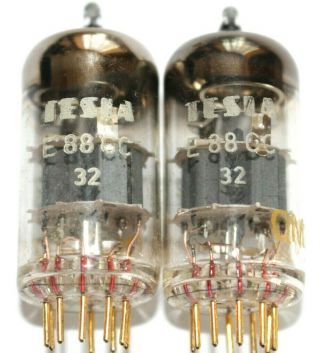 1X E88CC Tesla tubes 6DJ8 6922 ECC88 / / / GOLD PINS 2