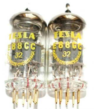 1X E88CC Tesla tubes 6DJ8 6922 ECC88 / / / GOLD PINS 3