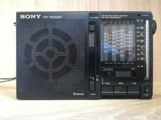 Sony Icf - 7600aw 9 Bands Receiver Radio,  Or Restoration