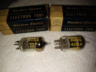 Tv7 Nos,  /nib Matched Pair 1964 Western Electric 403a (6ak5 5654 6ak5w E95f) Tubes