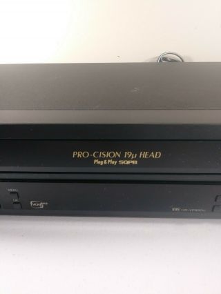 JVC HR - VP680U VCR VHS Player Recorder Plug Play Pro - Vision SQPB 4 Head HQ Hi - Fi 3