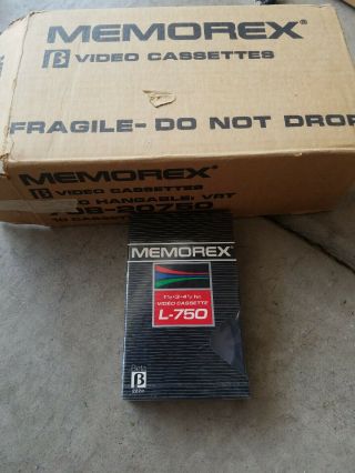 Nos 10x Memorex L - 750 Blank Beta Video Cassettes And