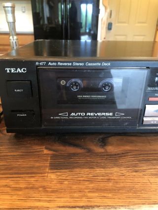 Teac R - 477 Stereo Double Auto - Reverse Cassette Deck Player/Recorder 2