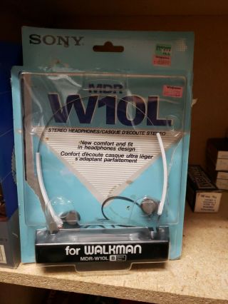 Vintage White Sony Dynamic Stereo Headphones Mdr - W10l