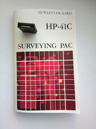 Hewlett Packard Hp Surveying Module Pac For Hp 41c 41cv 41cx Calculator