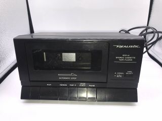 Optimus/realistic Scp - 32 Stereo Cassette Tape Player Auto Reverse Model 14 - 600a