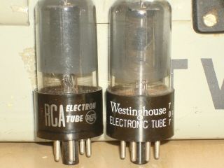 2 Rca 6v6gt/g Smoked Glass Current Matched Vacuum Tubes Usa