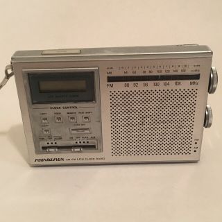 Vtg Soundesign 3092 Portable Am Fm Lcd Clock Radio Boombox Alarm