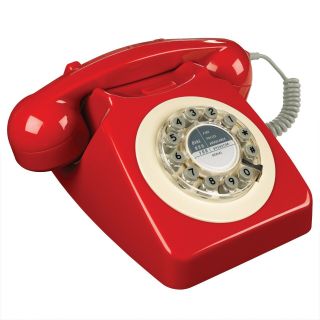 1 (red) Wild Wood 746 Phone,  Retro Design Wild And Wolf Vintage Old Fashion Euc