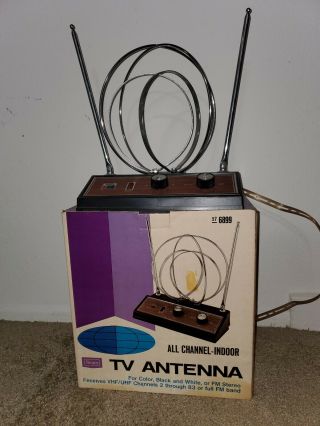 All Channel - Indoor Sears Tv Antenna For Color,  Black And White,  Or Fm Stereo