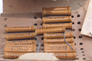 10x of 1940s Siemens Karbowid Resistor,  125 kOhms,  0.  5 W for Klangfilm Amps,  NOS 3