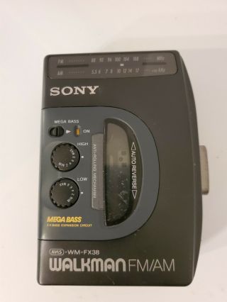 Sony Walkman Wm - Fx38 Am/fm Auto Reverse Cassette Player Great