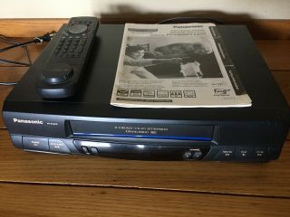 Vintage Panasonic Pv - 4020 Vcr Vhs Player With Oem Remote