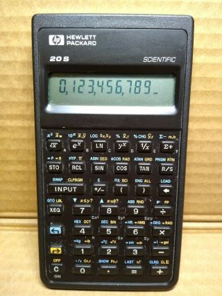 Hp Hewlett Packard 20s Programmable Scientific Calculator Made In Singaport 1987