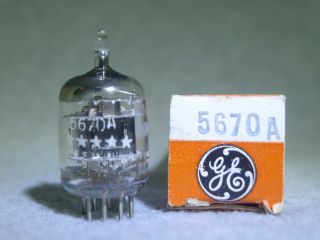Nos/nib Ge Five Star 5670a/396a/2c51 Vacuum Tube Square Getter From 1959
