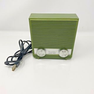Vintage Juliette Topp Solid State Instant Sound Am Radio Rs 61,  Green,  Art Deco