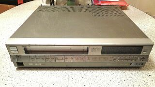 Vintage Zenith Vr - 4000 4 Head Hi - Fi Stereo Vhs Vcr Inspected And