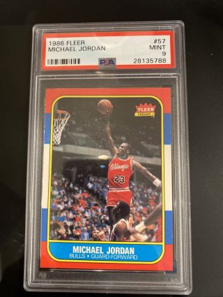 1986 fleer michael jordan rookie card 57 psa 9 3