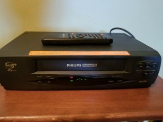 Philips Magnavox Vcr Plus Video Cassette Recorder Model No.  Vrx242at02 W/remote