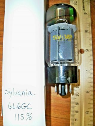 Strong Sylvania Gray Plate Top O Getter 6l6gc Tube - 115