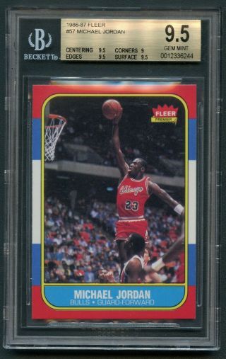 1986 Fleer Michael Jordan Rookie 57 Bgs 9.  5 (psa 10 ?)