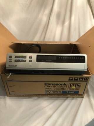 Panasonic Vhs Vcr Recorder/player Early Unit Model Pv - 1220 W Remote Org Box
