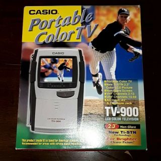 Vintage Casio Portable Lcd Color Handheld Tv - 900 2.  3 " Screen