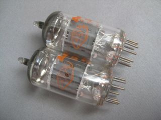 Amperex 12AU7A ECC82 Audio Tubes Pair Made in Holland in 1980s 3