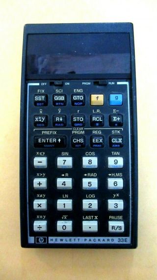 Vintage Led Hewlett Packard Calculator Hp 33e Calculator Only