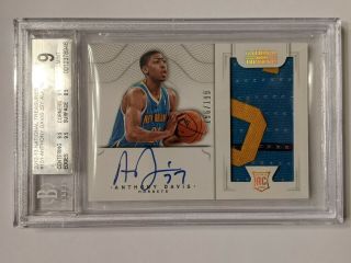 2012 - 13 National Treasures Anthony Davis Rpa Rookie Patch Auto Bgs 9 /199 Rc
