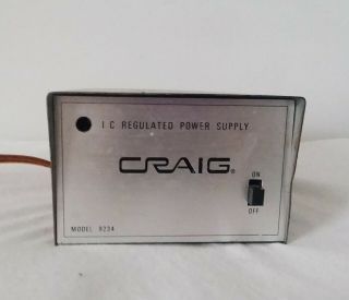 Vintage Craig Ic Regulated Power Supply Output 15v - 4a Model 9234.
