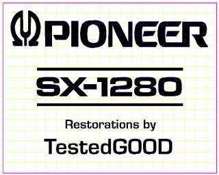 Pioneer Sx - 1280 Rev.  Etched Glass Sign W/base