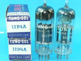 Tung Sol 12b4 A Vacuum Tube Matched Pair 1960 