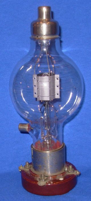 Early Eimac 50T Triode Tube and Johnson Socket For Display 2