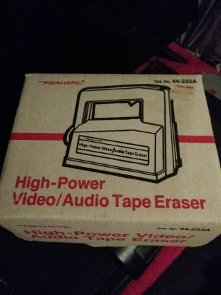 Realistic 44 - 233a Radio Shack High Powered Video Audio Electric Tape Eraser