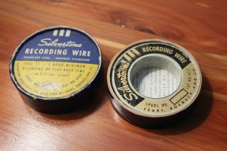 Vintage Silvertone Recording Wire 7500 Feet Of Stainless Steel Wire Sears Roebuc