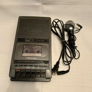 Vintage Realistic Ctr - 73 Portable Cassette Tape Player Recorder W/ Mic
