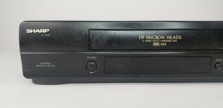 SHARP VHS HQ VCR MODEL VC - A552U Heads Cleaned Missing Knob 2